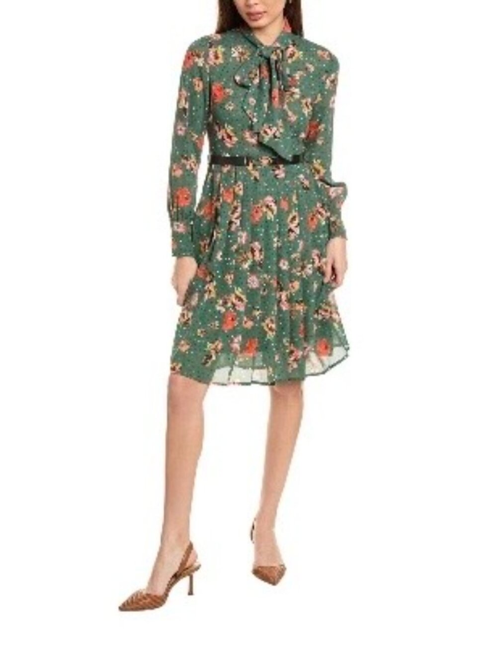 Gracia Belted Mini Dress in Green NWT